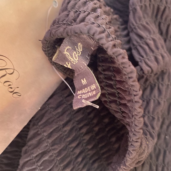 Lily Rose Smocked Tied Neck Romper,  Size: Medium, - Picture 5 of 5